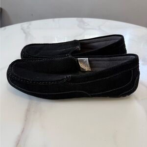 UGG Men's Black Suede Slip-On Loafers